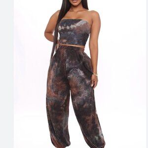 Fashion Nova | Tie-Dye  Bandeau Top 2 Piece Set